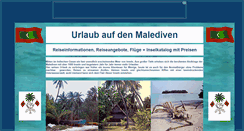 Desktop Screenshot of malediven-reiseinfo.de